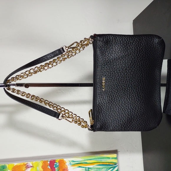 Lodis Pebbled Leather "Emily" Convertible Crossbody/Clutch Bag - Picture 4 of 10